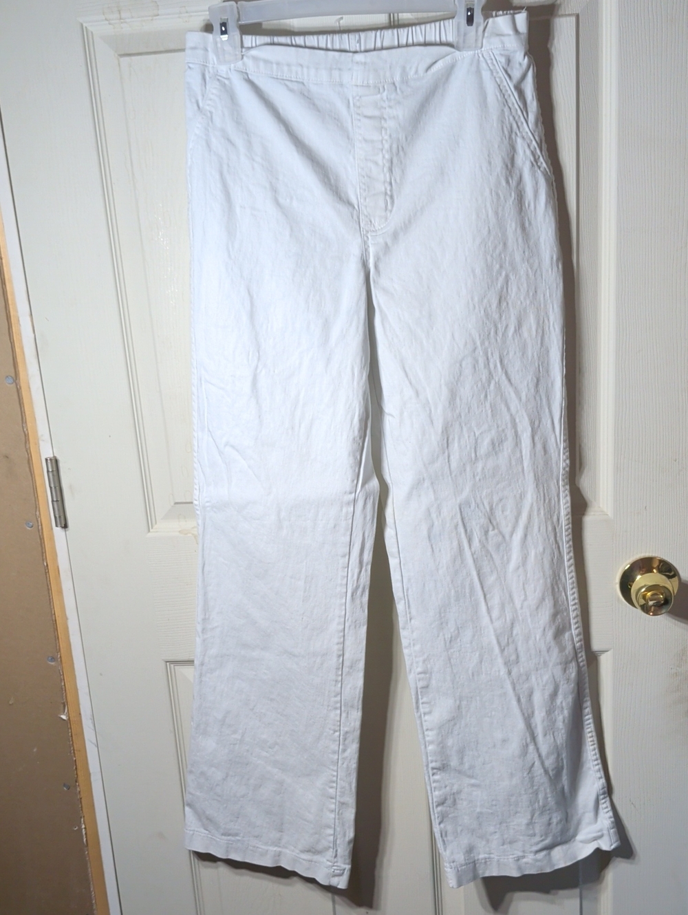 Soft Surroundings White Wide-Leg Jeans - Flared Trousers
